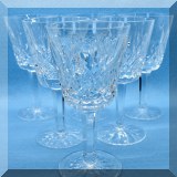 G05. Set of 10 Waterford Crystal champagne flutes. 7.5”h - $200